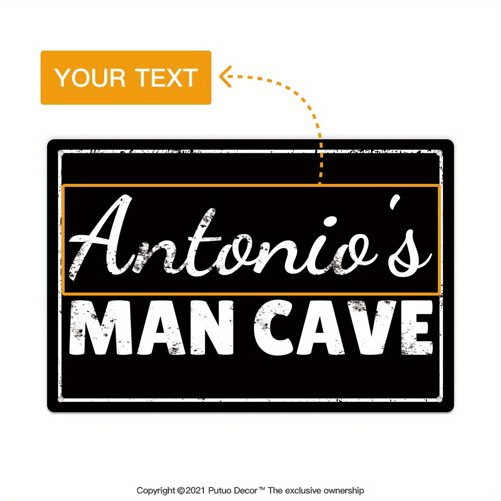 1pc Custom Man Cave Sign - Per - Home Decor Games incelemesi ve fiyatı
