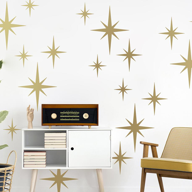 Retro Starburst Star Wall Stic - Home Decor Aesthetic Pinterest incelemesi ve fiyatı