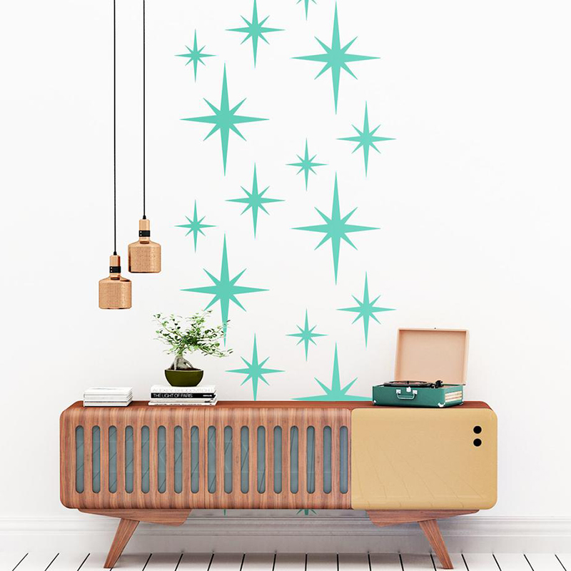 Retro Starburst Star Wall Stic - Home Decor Aesthetic Pinterest incelemesi ve fiyatı