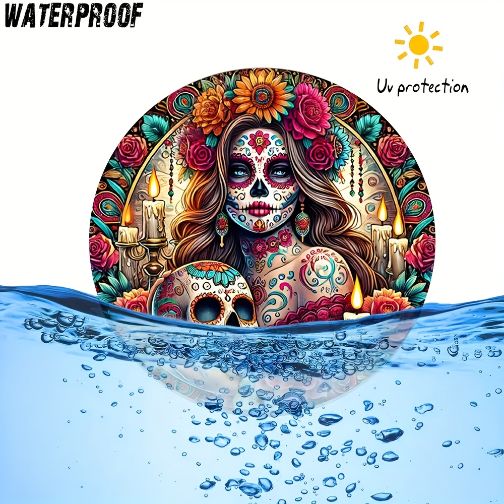 Mexican Sugar Skull Round Alum - Home Decor Interior incelemesi ve fiyatı
