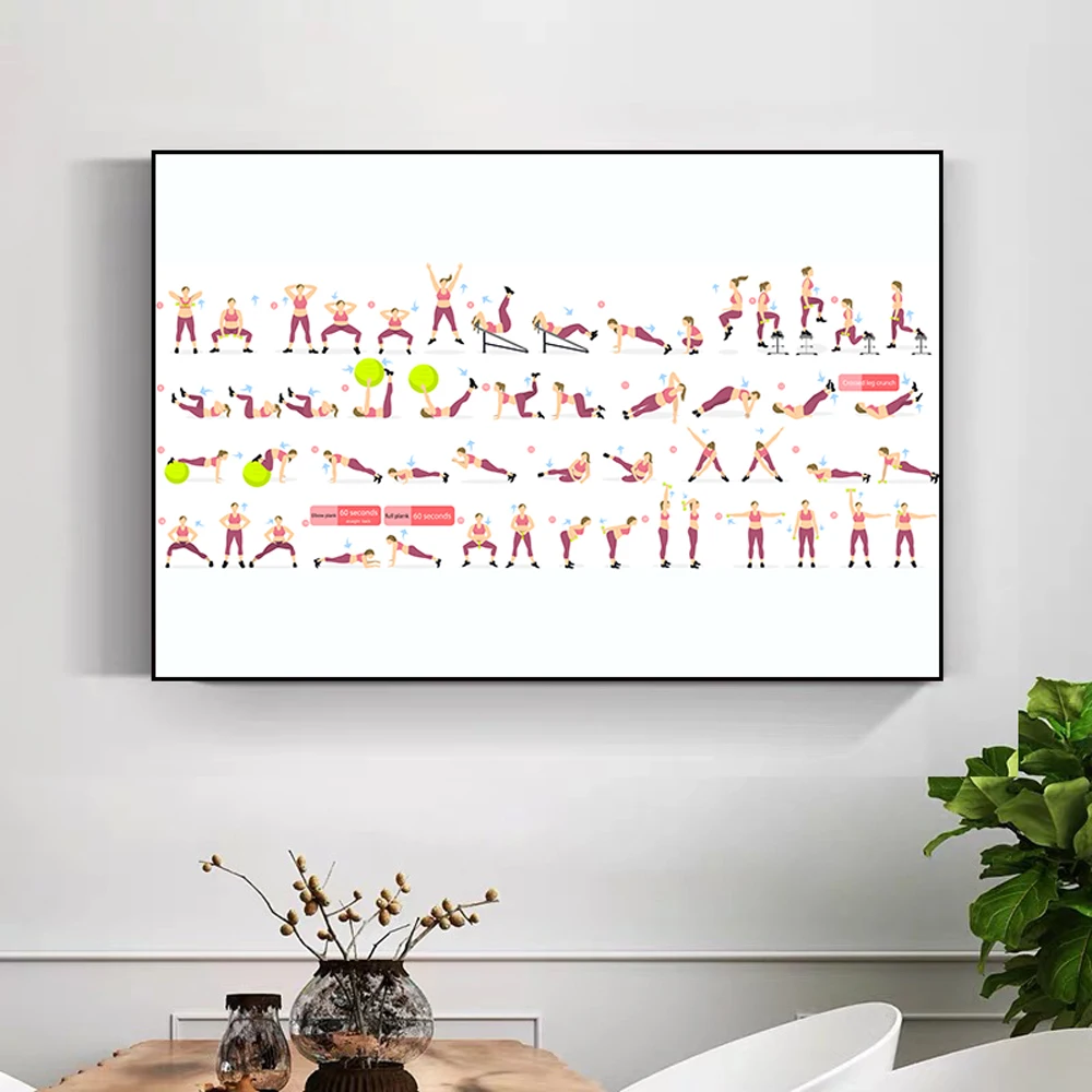 Silk Cloth Wall Poster GYM Exe - Home Decor Examples incelemesi ve fiyatı