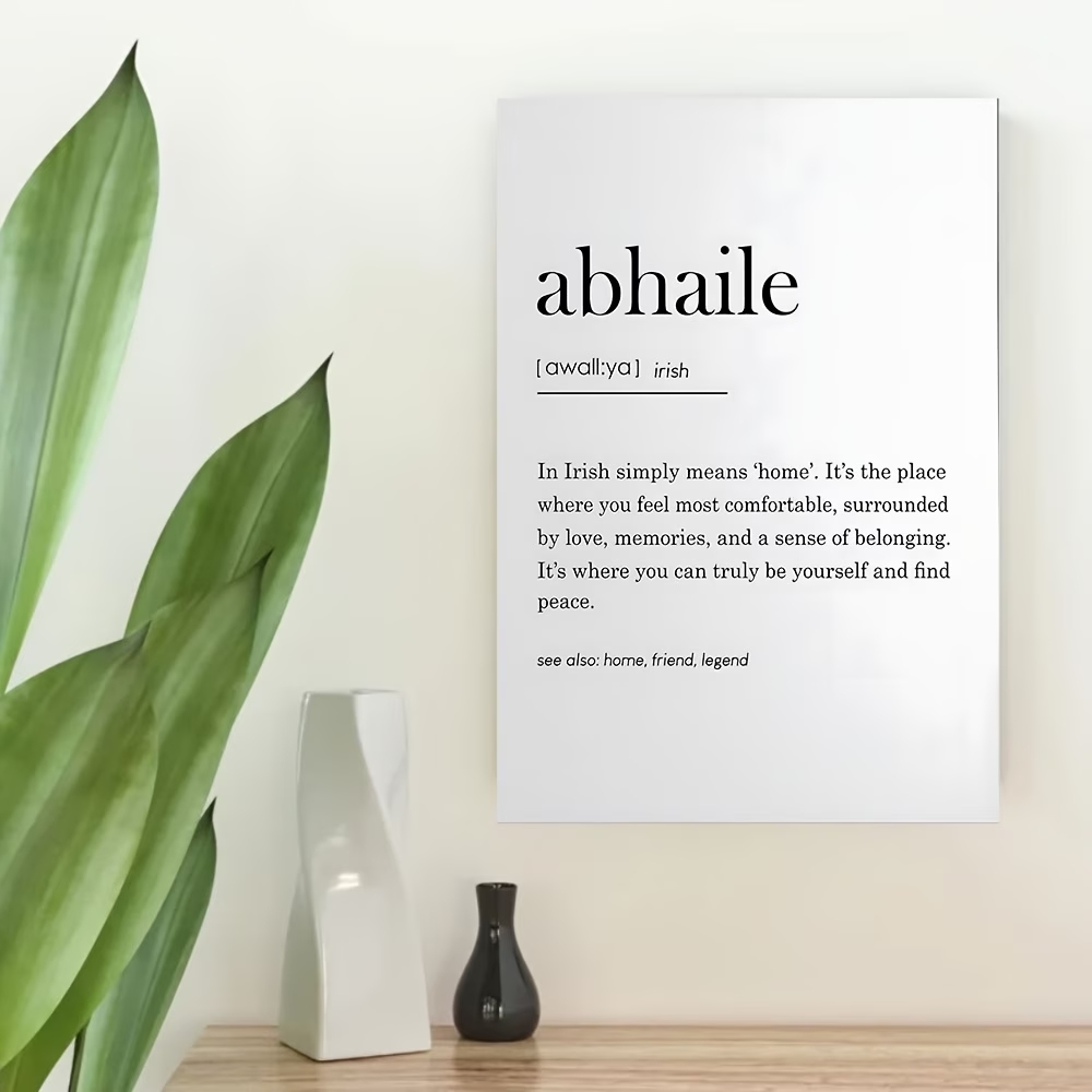 Modern,Minimalist Abhaile Quot - Home Decor Quotes incelemesi ve fiyatı