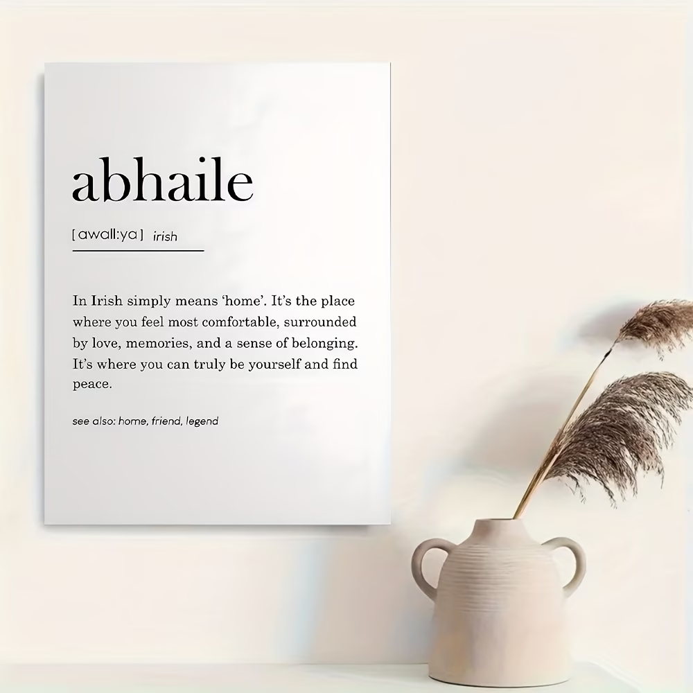Modern,Minimalist Abhaile Quot - Home Decor Quotes incelemesi ve fiyatı