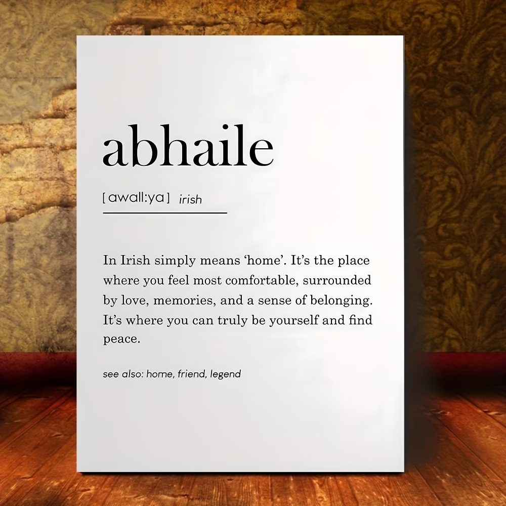 Modern,Minimalist Abhaile Quot - Home Decor Quotes incelemesi ve fiyatı