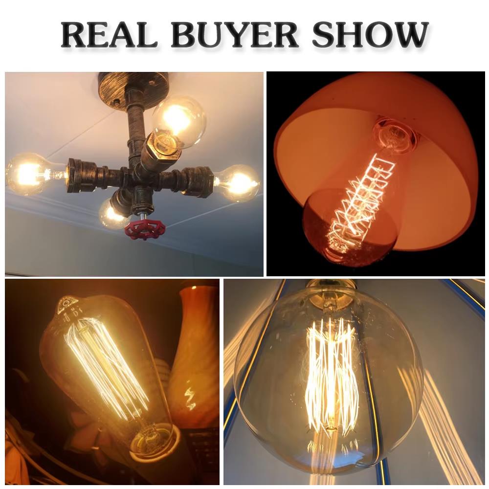 Retro Edison Light Bulb E27 40 - Home Decor Vintage incelemesi ve fiyatı