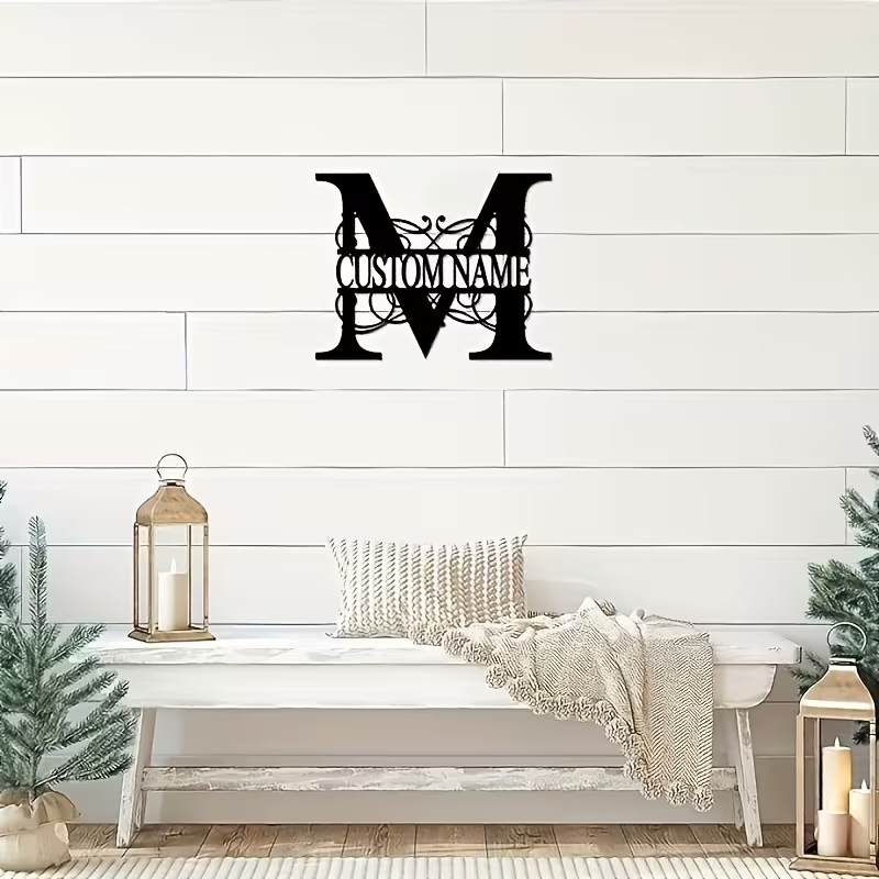 Classic Custom Monogram Metal  - Home Decor Names incelemesi ve fiyatı