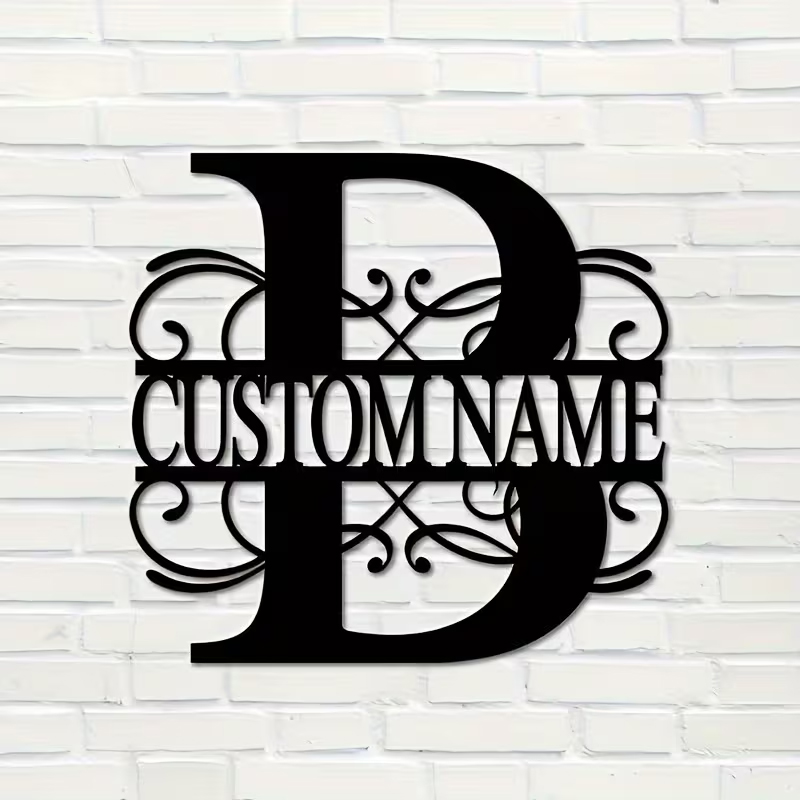 Classic Custom Monogram Metal  - Home Decor Names incelemesi ve fiyatı