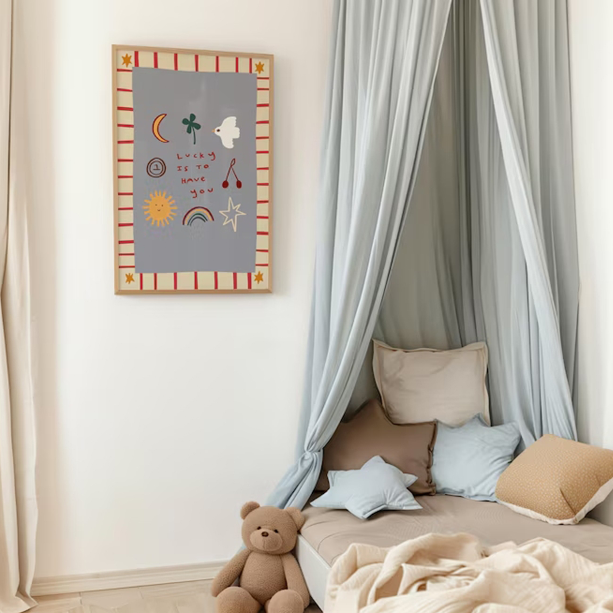 Cartoon Lucky To Have You Quot - Home Decor Quotes incelemesi ve fiyatı