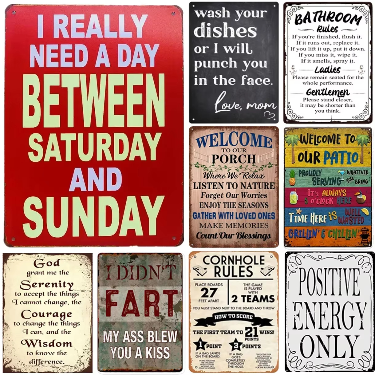 Quotes Plaque Metal Tin Signs  - Home Decor Quotes incelemesi ve fiyatı